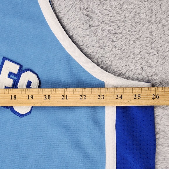 Los Angeles Basketball Jersey Mens 2XL Blue Throwback Style NBA Basketball Retro - Picture 10 of 14